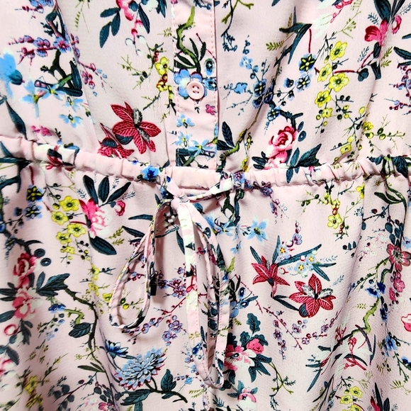 Original Nicole Miller Pink Sleeveless V-Neck Sundress-Size L - Picture 5 of 13